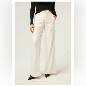 Alp N Rock Britt Linen Pant XS Extra Small Ivory White